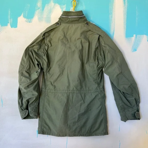 Vintage 1960s US Military M-65 Hooded Field Jacket Medium Army OG-107 No Liner - Picture 2 of 16